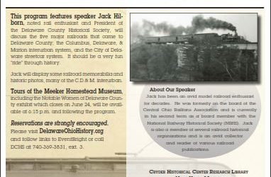 Railroads in Delaware County - History Program - Delaware County Historical Society - Delaware Ohio