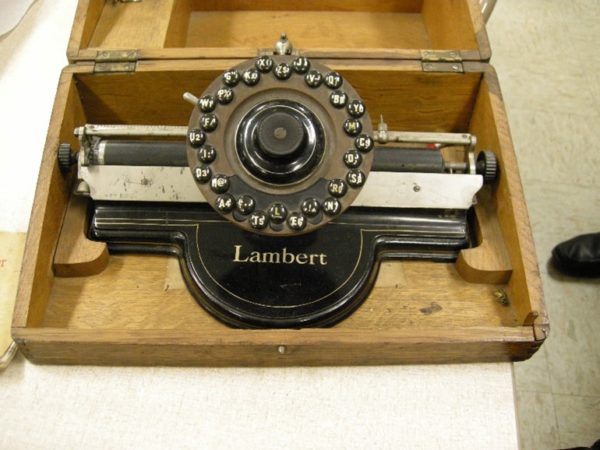 Adopt-A-Memory - 1902 Lambert Typewriter
