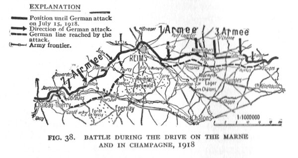 World War I Victory Medal - Map of Campaigns