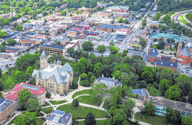 Downtown Delaware Aerial View