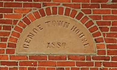 Genoa Township Hall - Cornerstone - Genoe Town House 1808