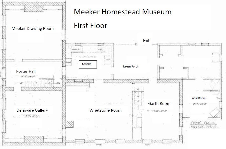 Meekerh Homestead Museum - First Floor Plan - Delaware Ohio